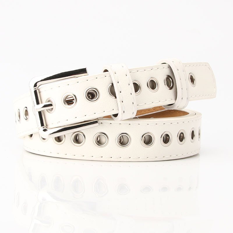 Hollowed Belt With Silver Buckle