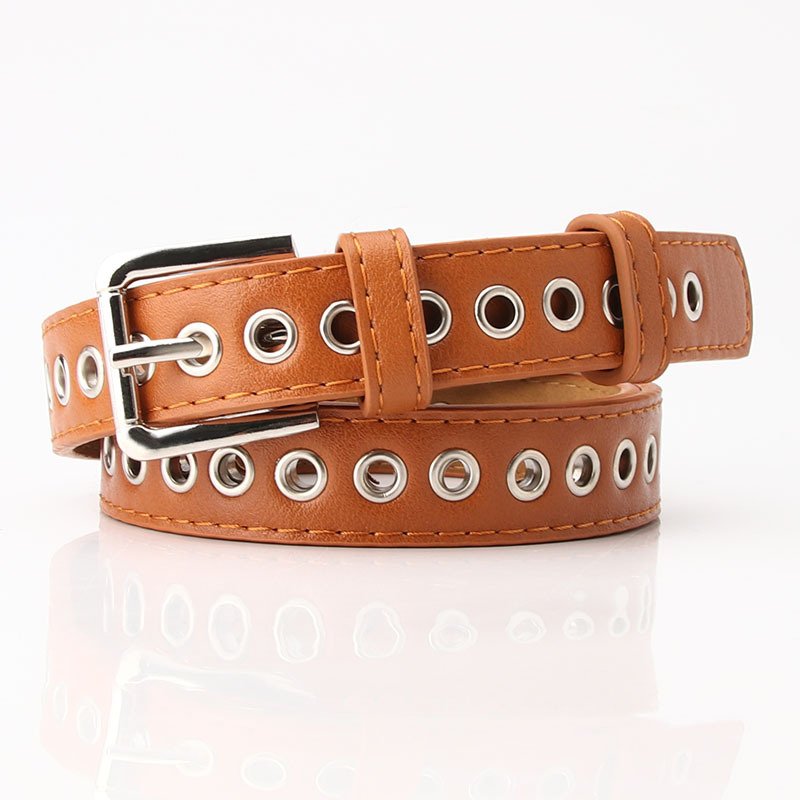 Hollowed Belt With Silver Buckle