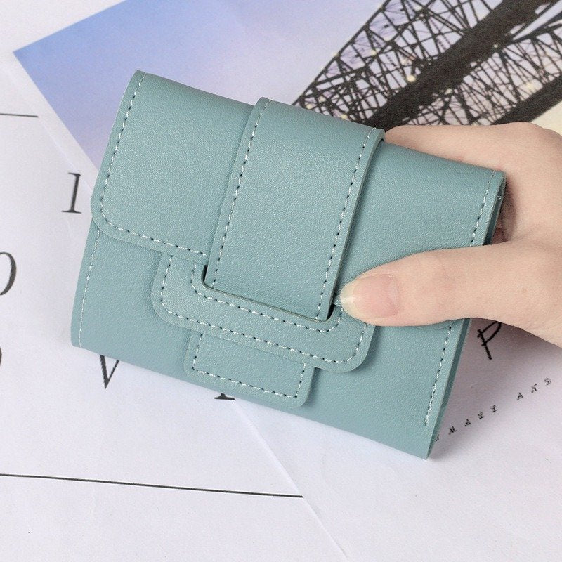 Solid Color Triple Wallet