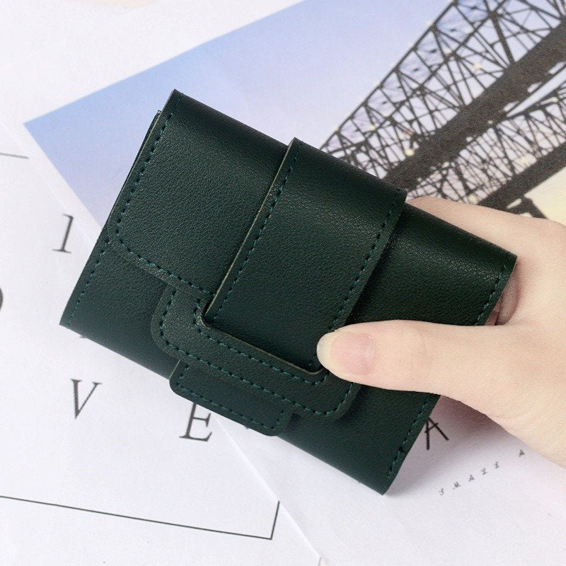 Solid Color Triple Wallet