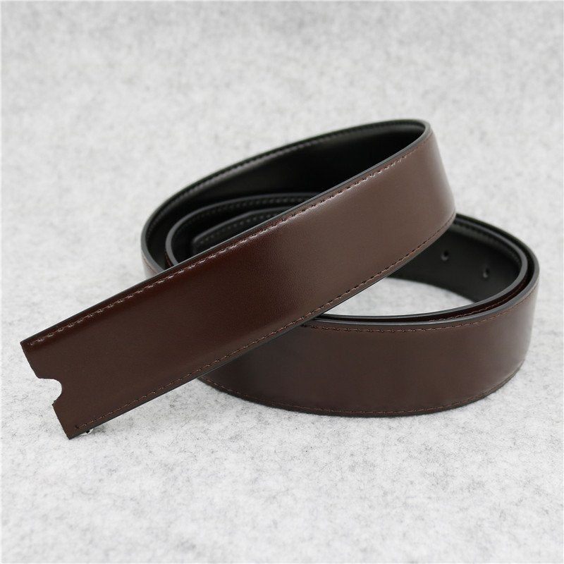 Three Inch Perforated Plate Buckle Belt Body Smooth Buckle