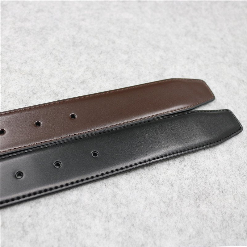 Three Inch Perforated Plate Buckle Belt Body Smooth Buckle