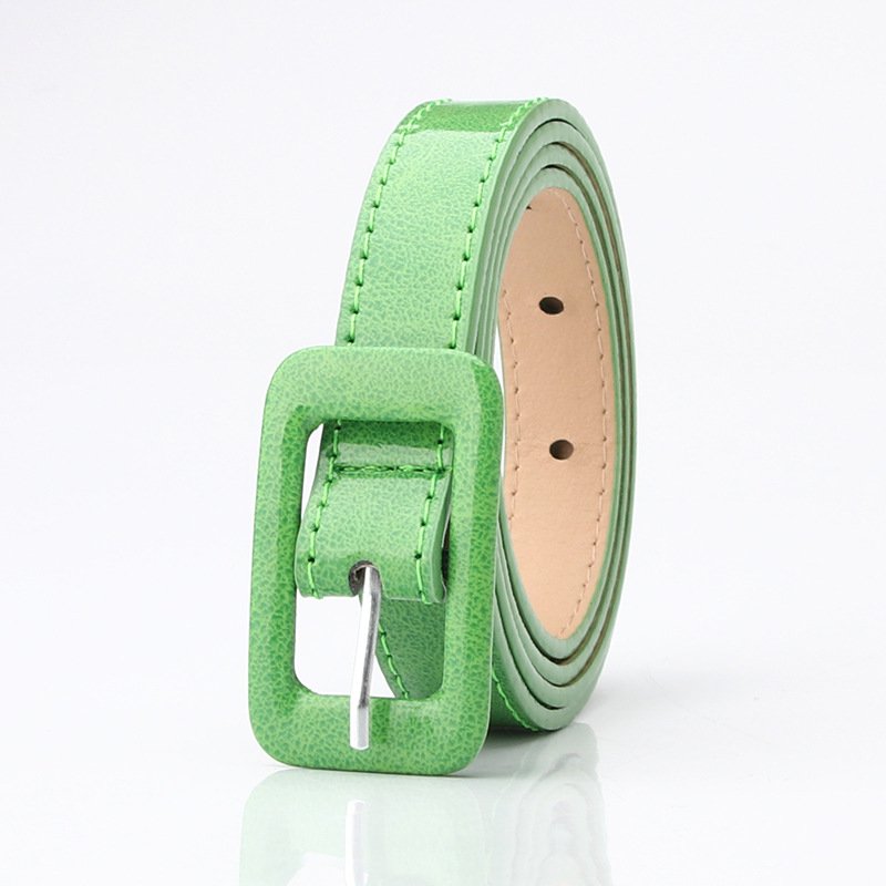 Casual Multi Color Square Buckle Belt