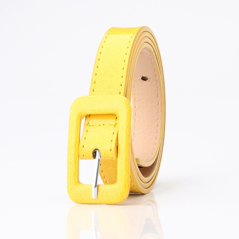 Casual Multi Color Square Buckle Belt