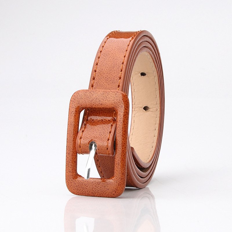 Casual Multi Color Square Buckle Belt