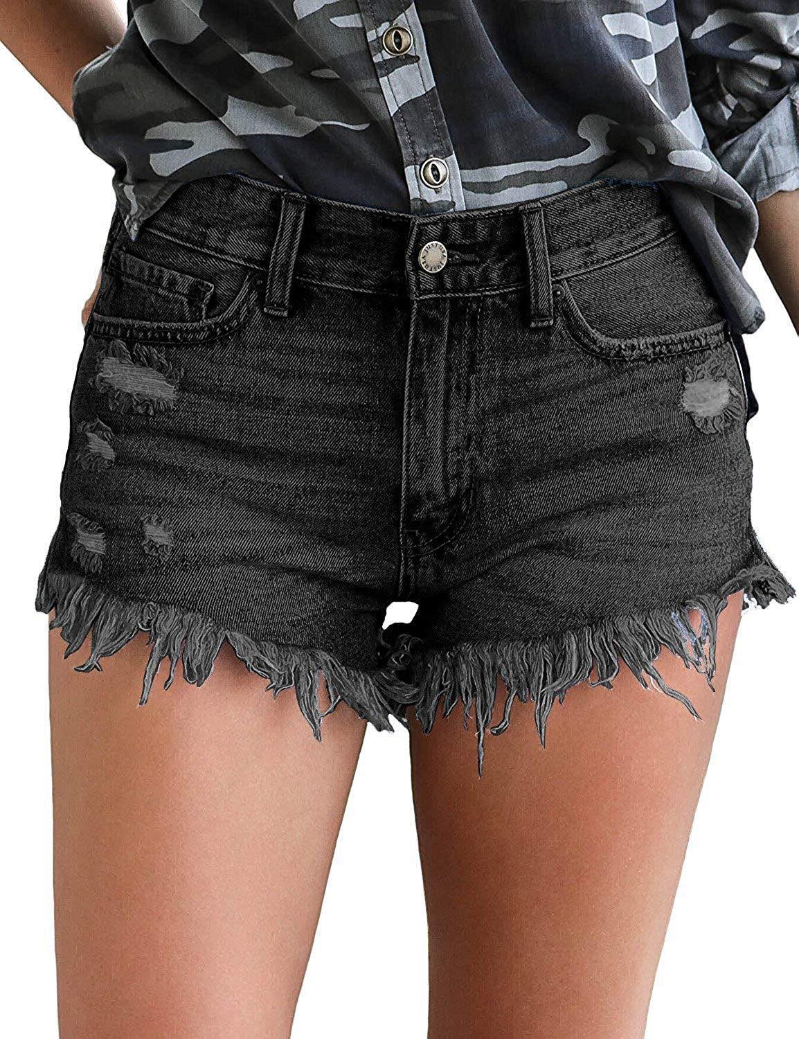 Slit Tassel Foot Spot Shorts