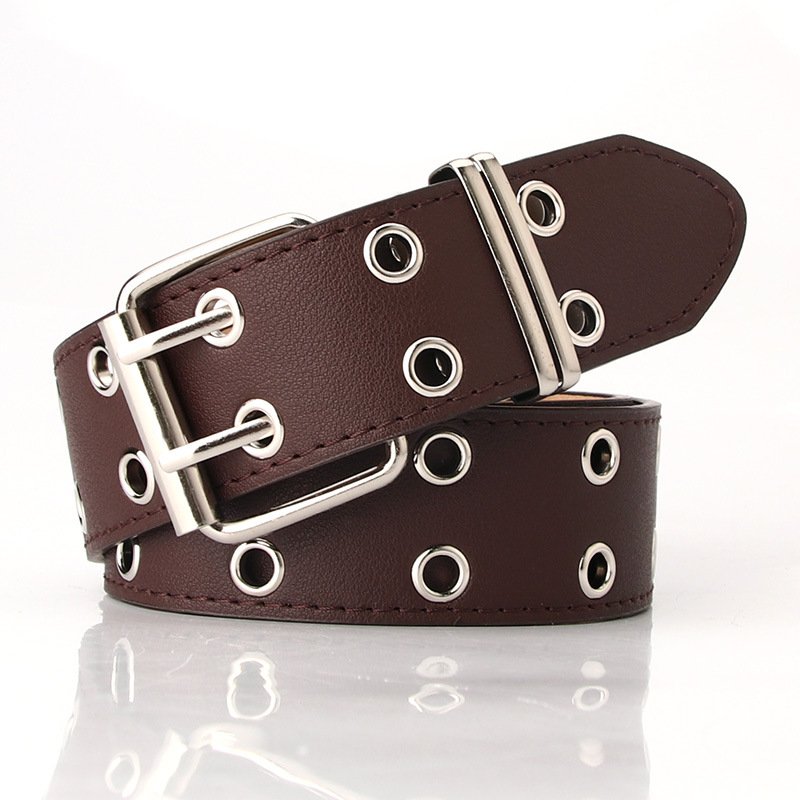 Wide Hollow Punk Belt With Double Callus