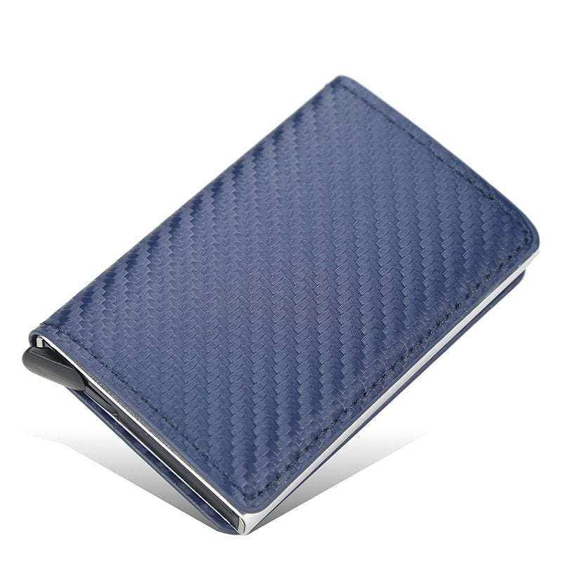 Anti-Theft Card Bag RFID Short Automatic Card And Plaid Card Sleeve