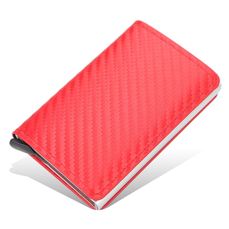 Anti-Theft Card Bag RFID Short Automatic Card And Plaid Card Sleeve