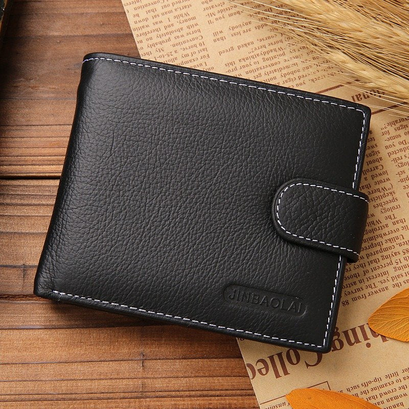 Short Men's Wallet With Zipper Clip