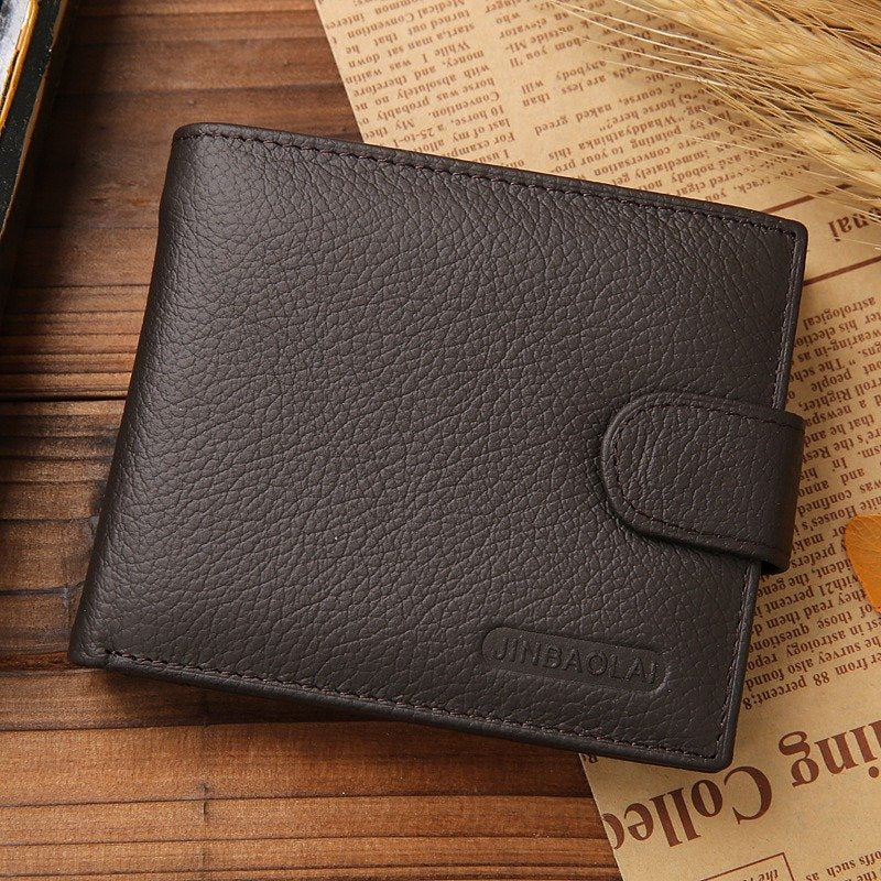 Short Men's Wallet With Zipper Clip