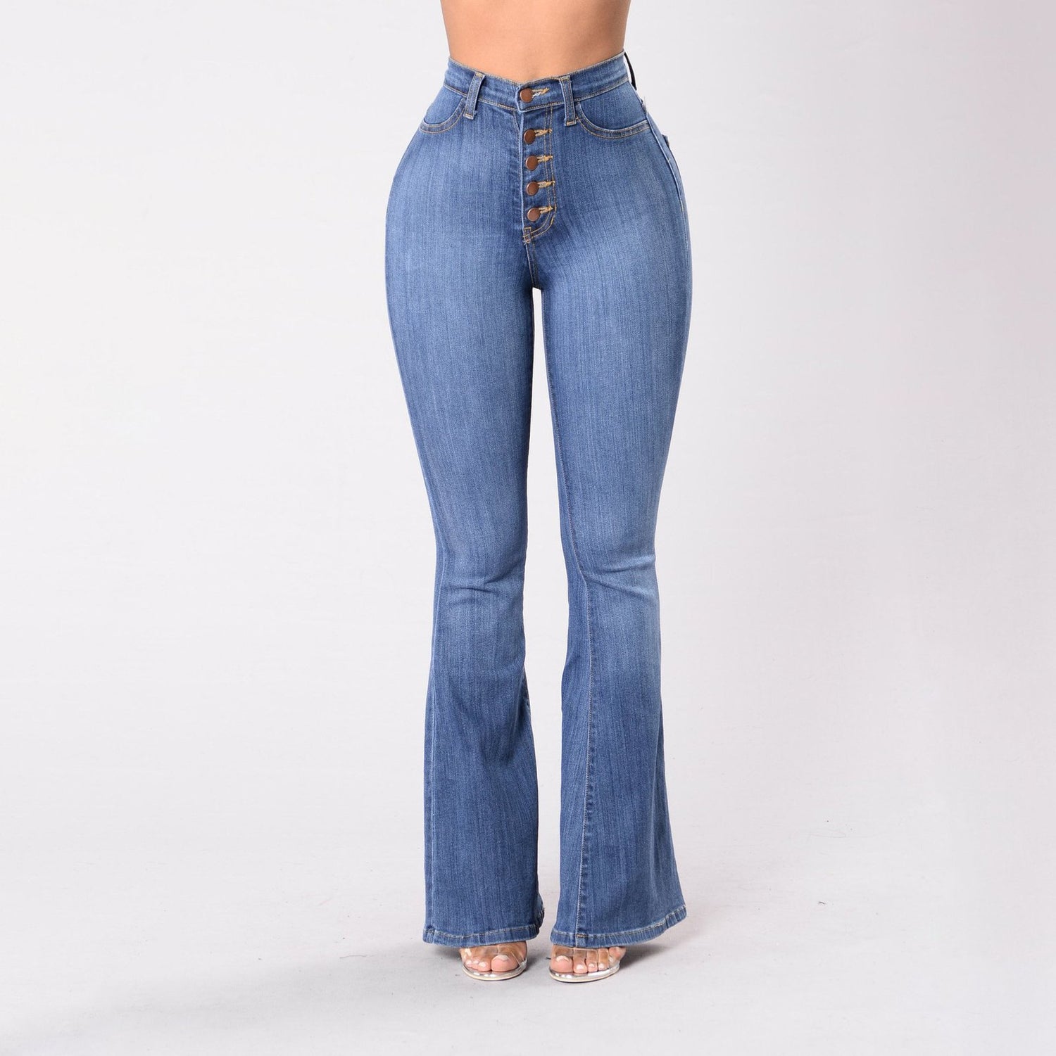 High Waist Flared Jeans