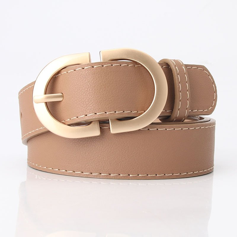 Double C Metal Buckle Belt