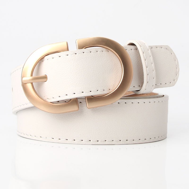 Double C Metal Buckle Belt