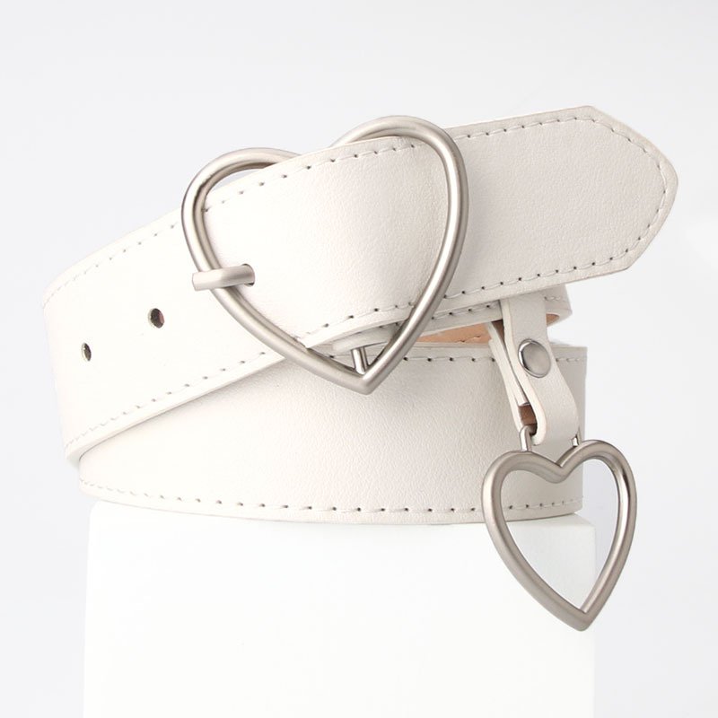 Belt With Love Shaped Needle Buckle