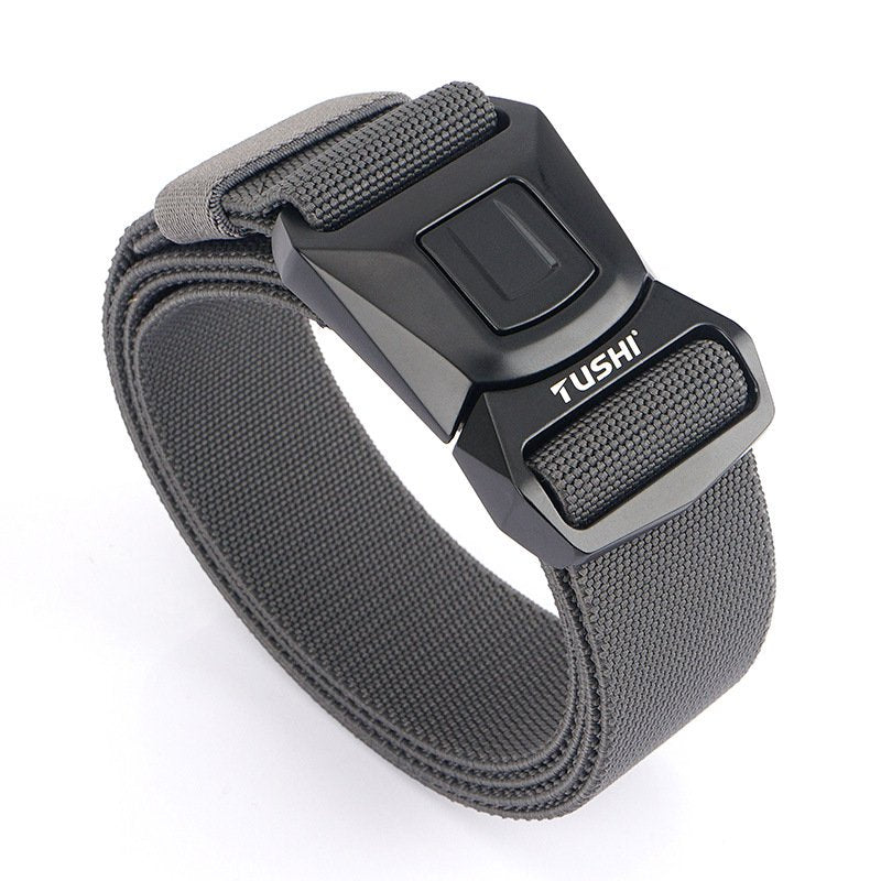 Nylon Belt with Elastic Quick Release Button