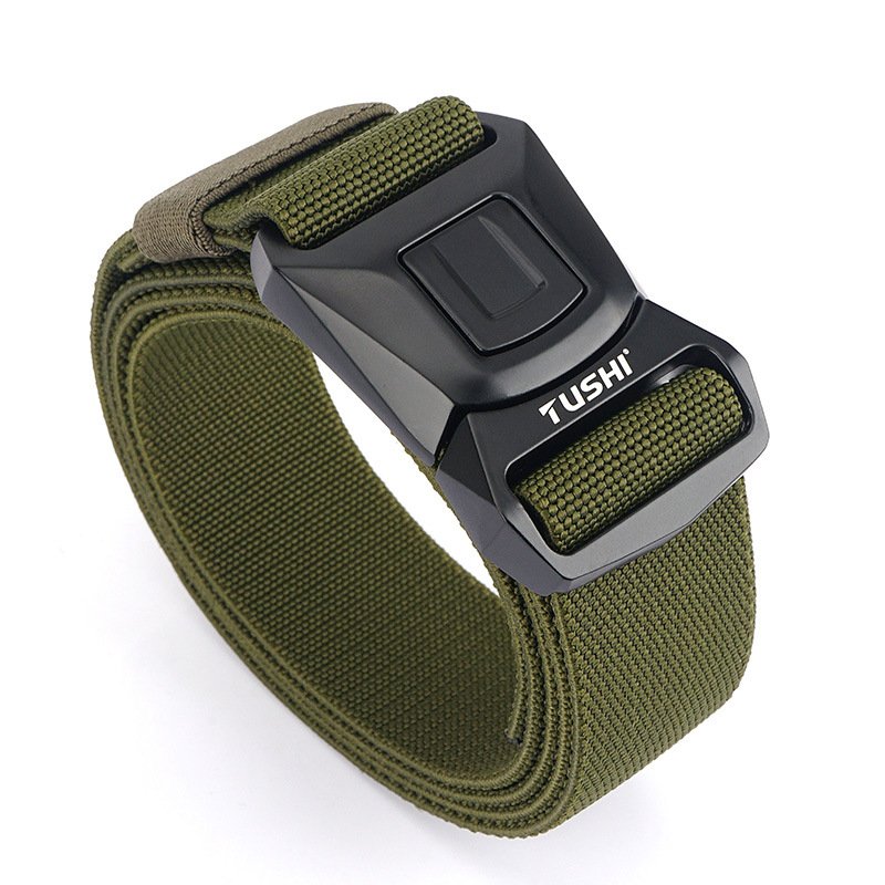 Nylon Belt with Elastic Quick Release Button