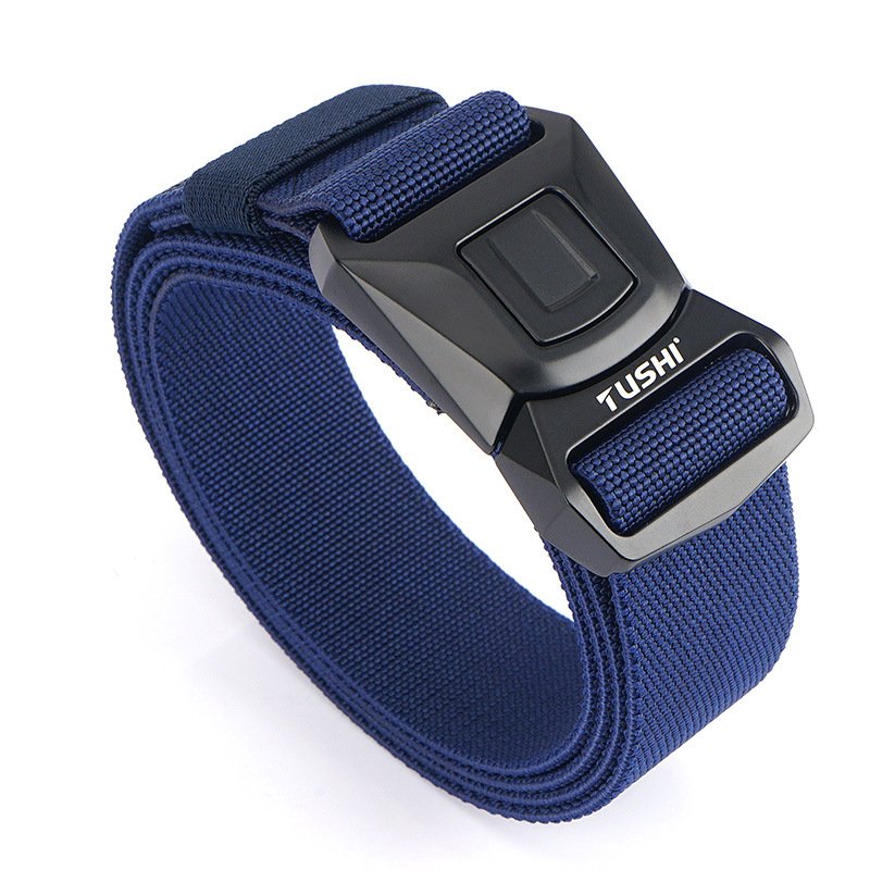 Nylon Belt with Elastic Quick Release Button