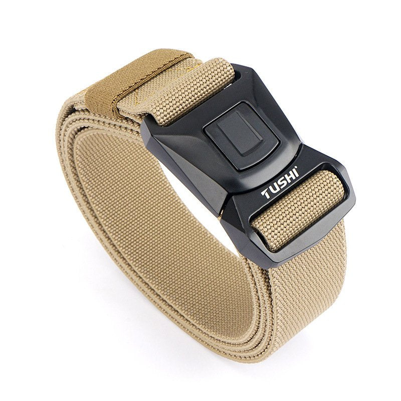 Nylon Belt with Elastic Quick Release Button