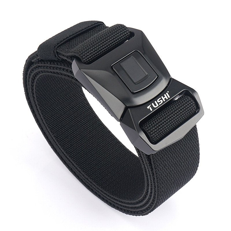 Nylon Belt with Elastic Quick Release Button