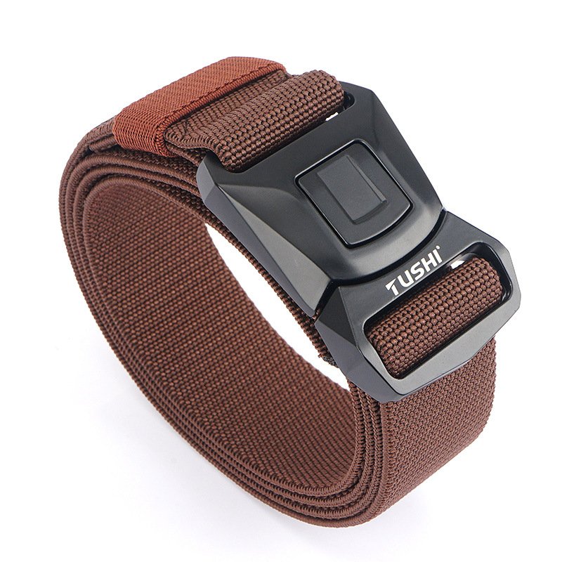 Nylon Belt with Elastic Quick Release Button