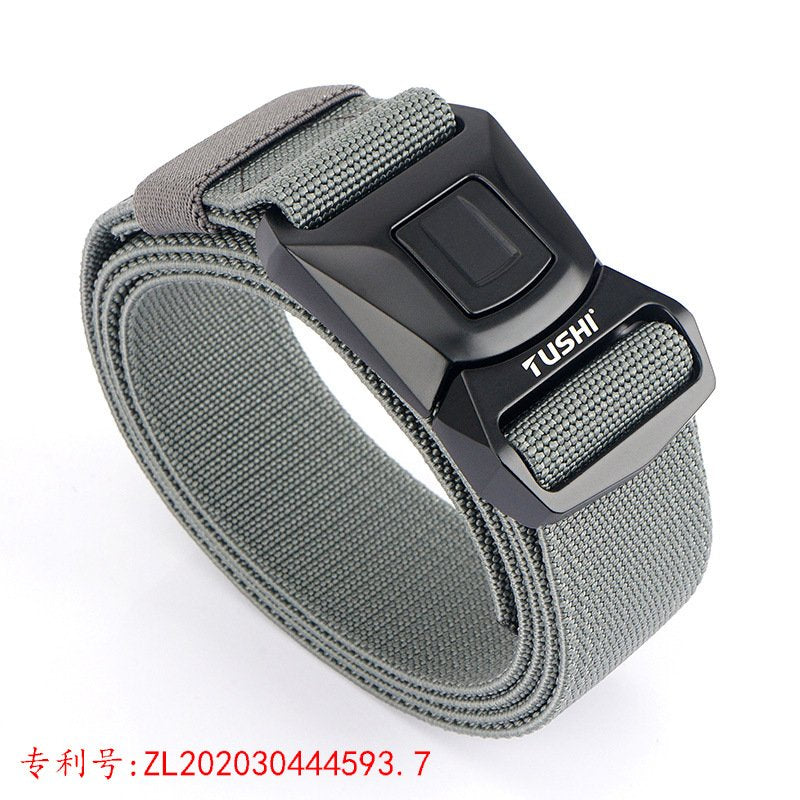 Nylon Belt with Elastic Quick Release Button