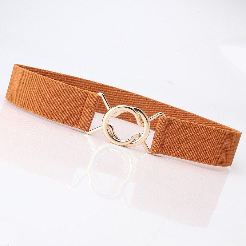 Elastic Belt with Button Ring