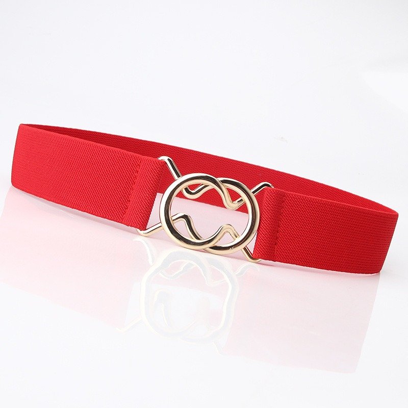 Elastic Belt with Button Ring