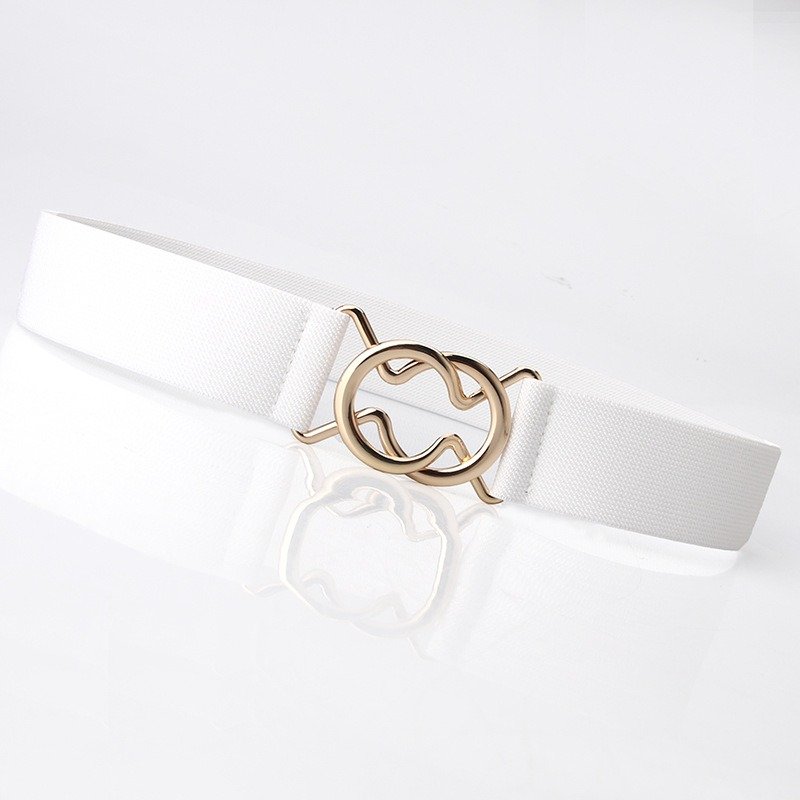 Elastic Belt with Button Ring