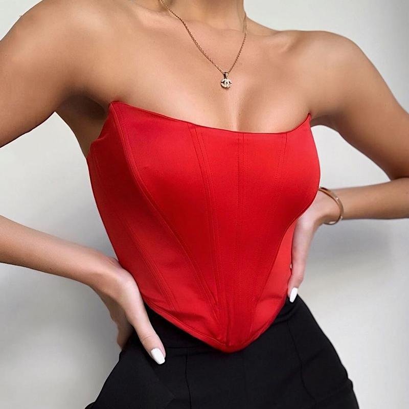 Fitted Top With Cut Out Backless Neckline