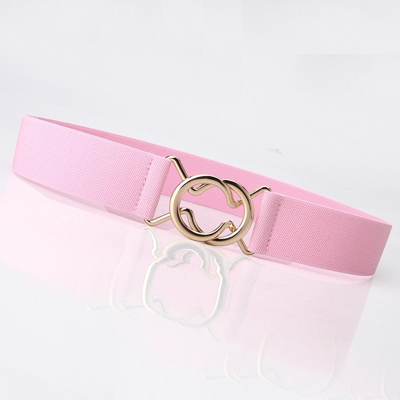 Elastic Belt with Button Ring