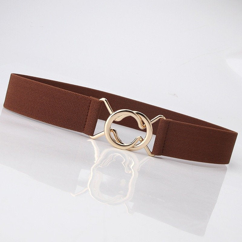 Elastic Belt with Button Ring