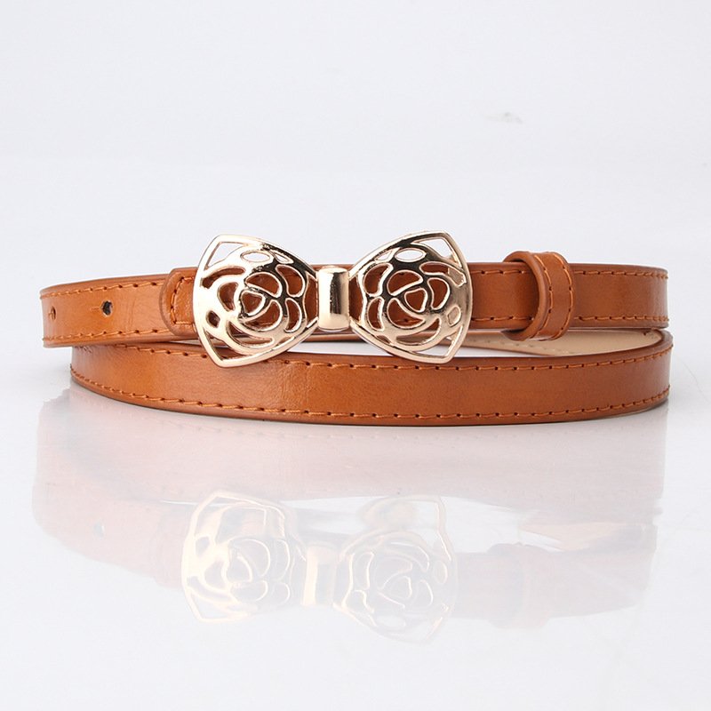 Thin Belt With Elegant Design Buckle