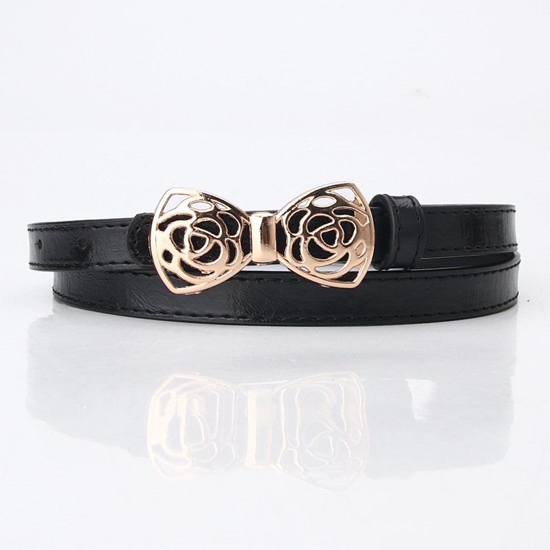 Thin Belt With Elegant Design Buckle