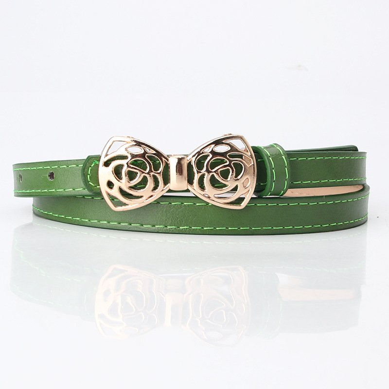 Thin Belt With Elegant Design Buckle