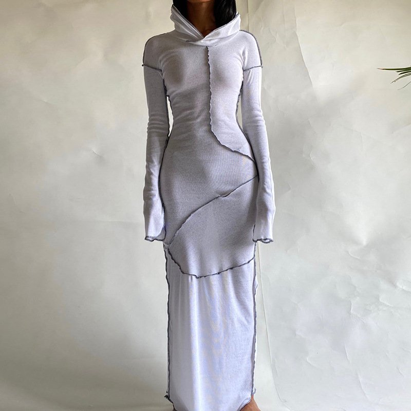 Long Sleeved Dress With Hood