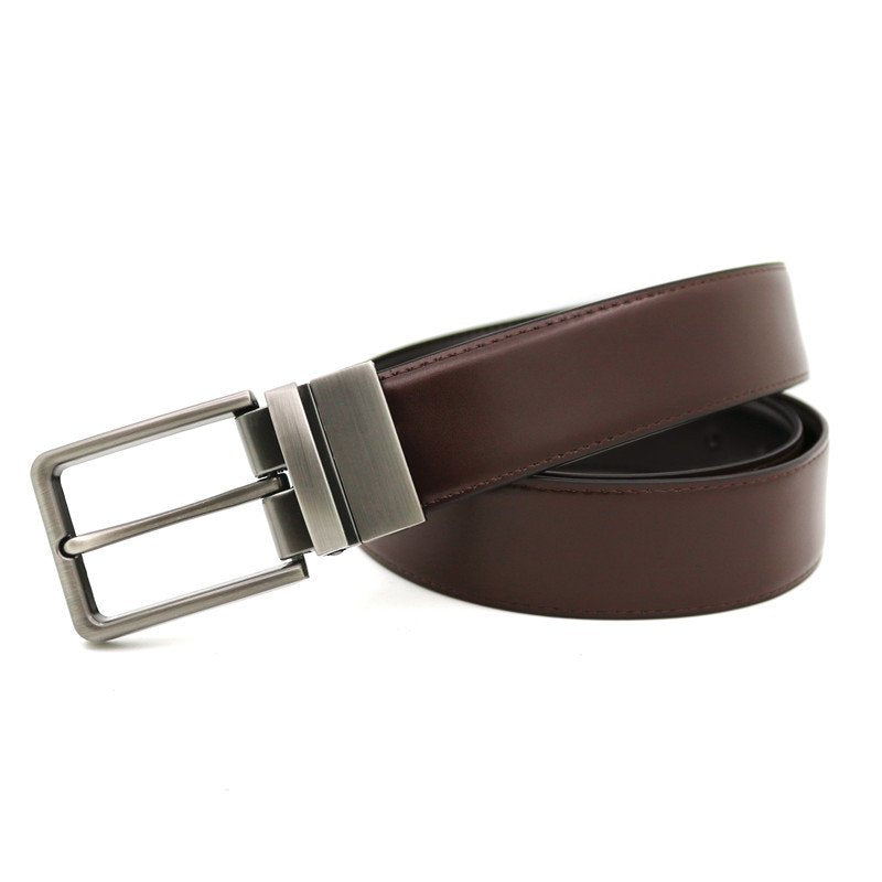 Leather Belt for Men Swivel Pin Buckle