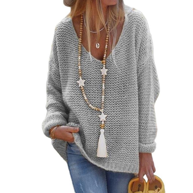 Long Sleeve V-Neck Sweater