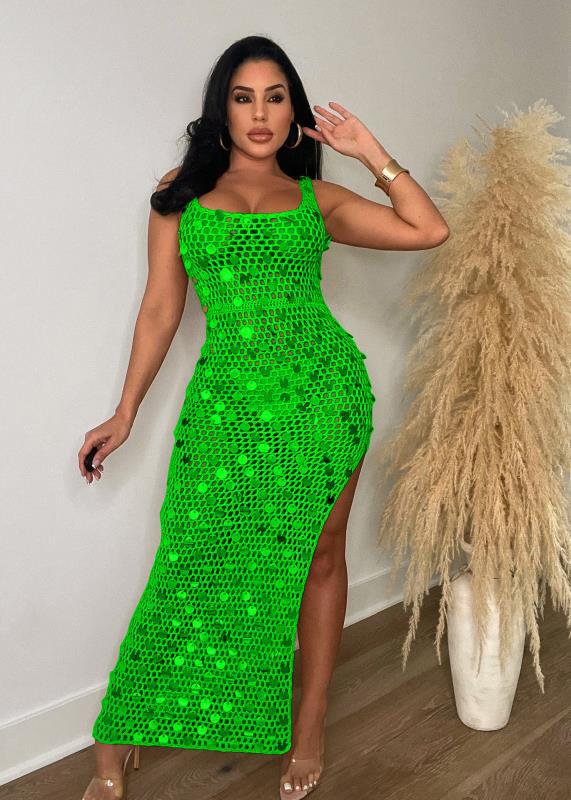 Maria Open Leg Sequence Dress