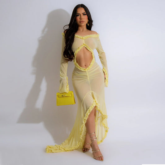 Let’s go out with Violet of the shoulder Maxi dress