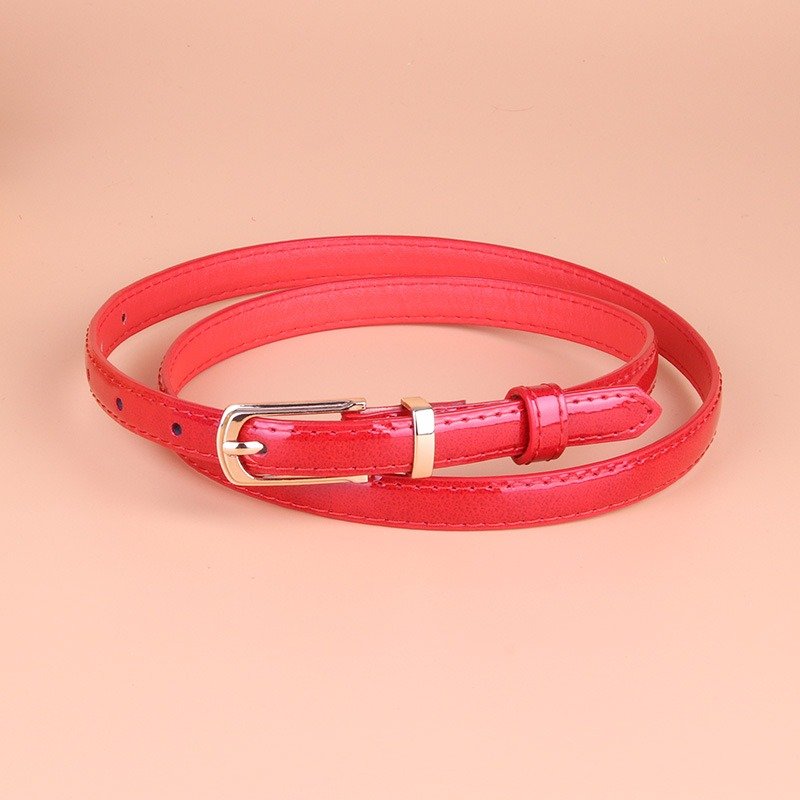 Thin Versatile Belt With Caramel Buckle