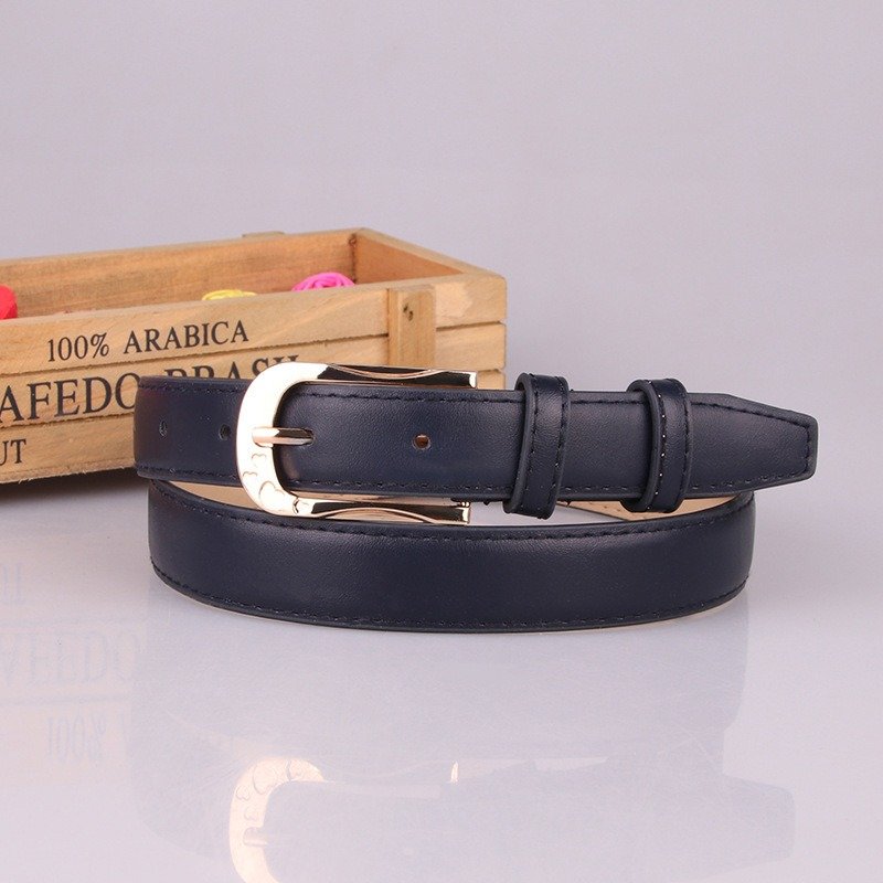 Wide Belt with Golden Buckle Excellent Designs