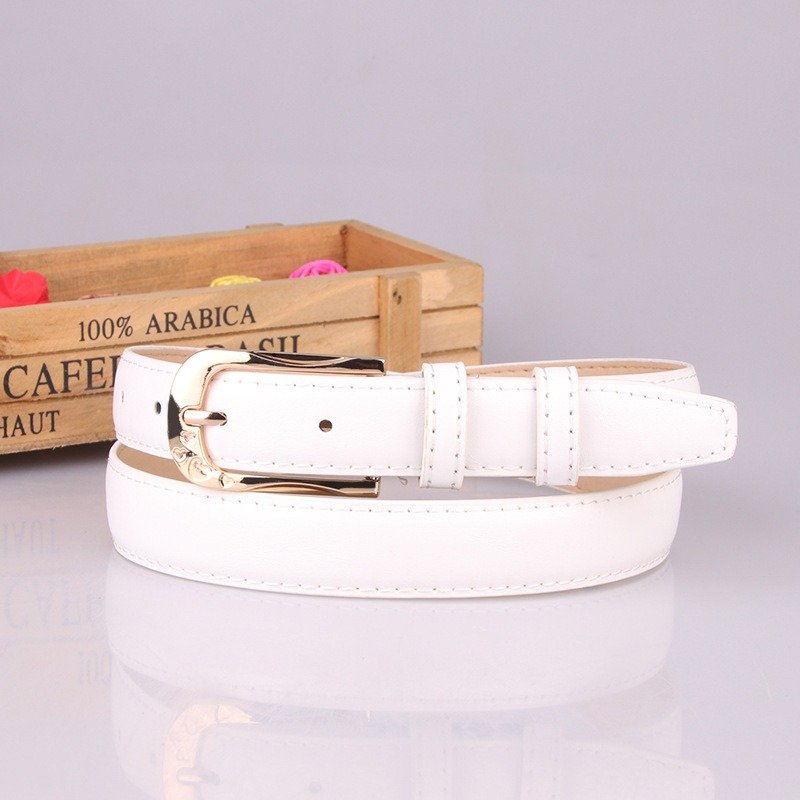 Wide Belt with Golden Buckle Excellent Designs