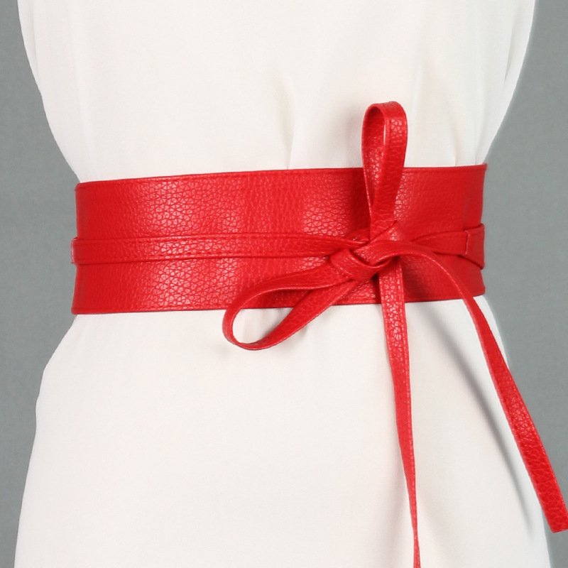 Wide Ribbon Bow Belt