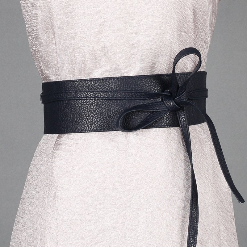 Wide Ribbon Bow Belt