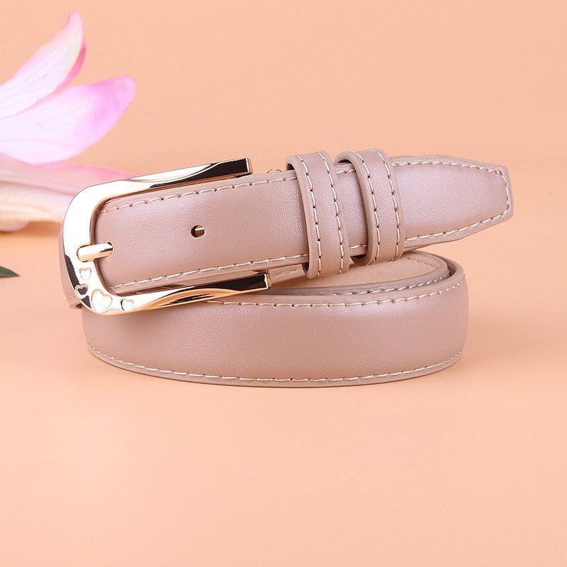 Wide Belt with Golden Buckle Excellent Designs