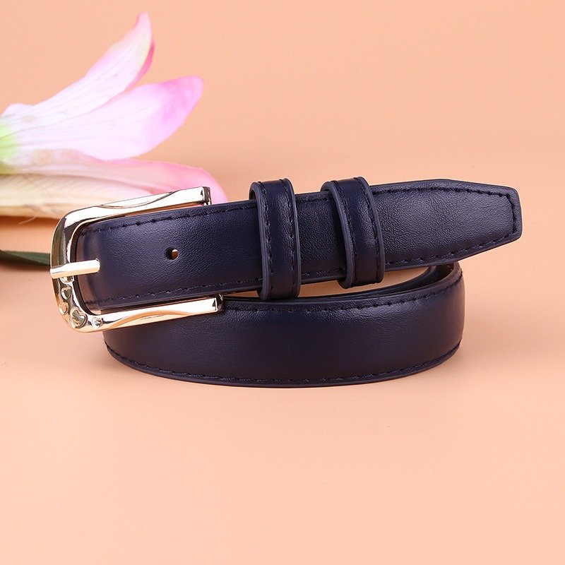 Wide Belt with Golden Buckle Excellent Designs