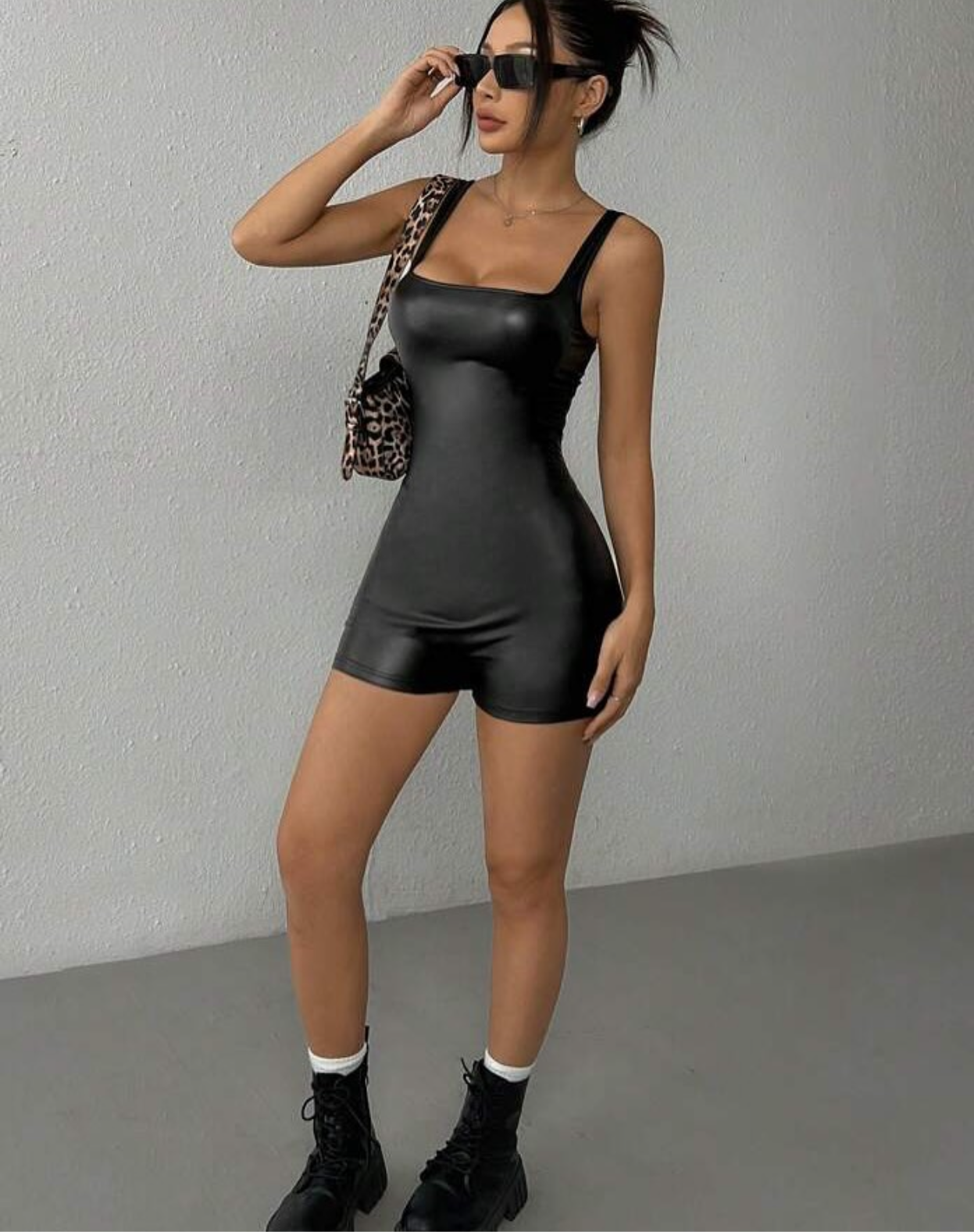 Carol Leather jumpsuit