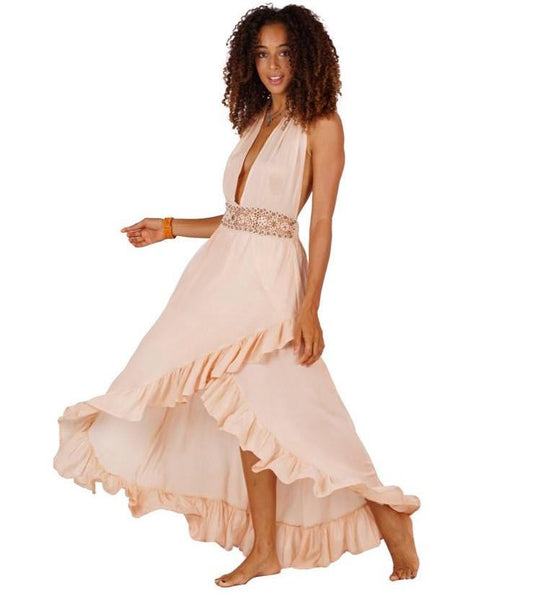 Denisse Ruffle Detail Maxi Dress