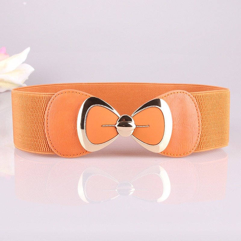 Versatile Elastic Belt With Bow Buckle Bow